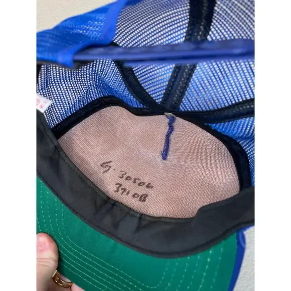 VTG New Era 100 Anniversary Dodger’s Blue Snap Back Trucker Baseball Hat Med-Lg - Picture 5 of 12